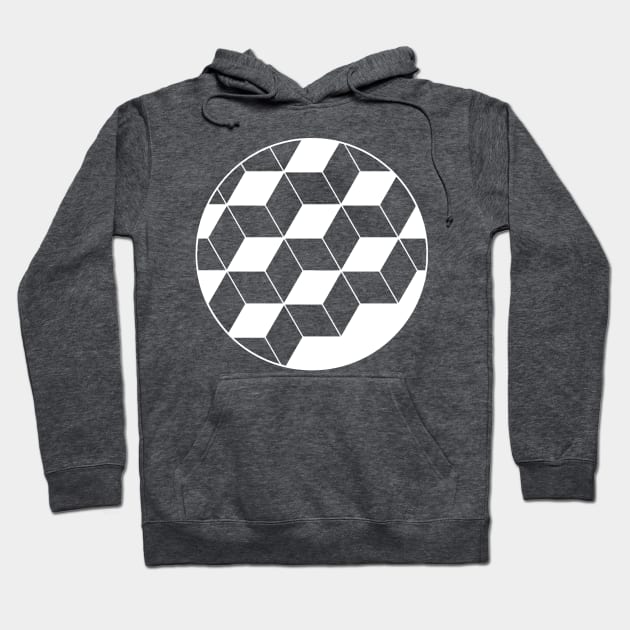 circle_of cubes in white Hoodie by subart